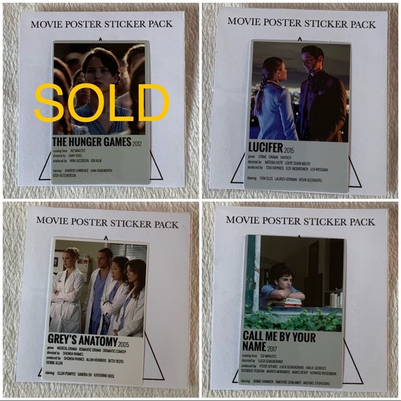 $1 each - Movie Poster Sticker Pack (1 sticker/pk) - Picture 2 of 5
